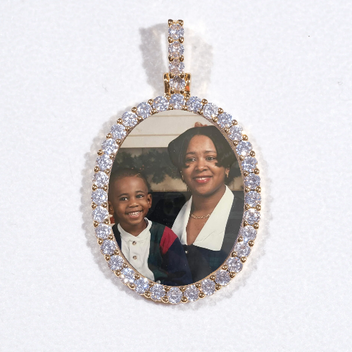 3D Oval Custom Picture Pendant
