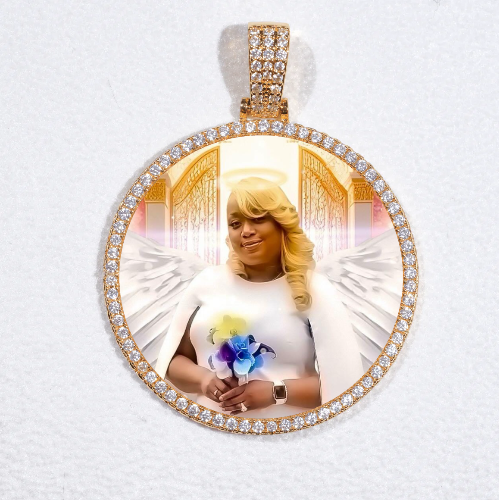 MEDIUM 3D CIRCLE CUSTOM PICTURE PENDANT