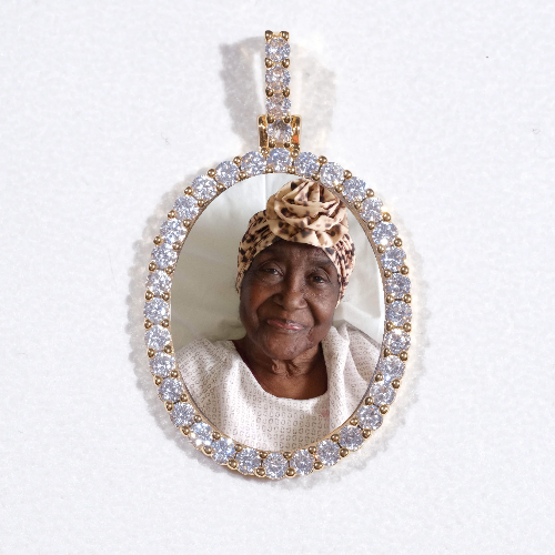3D Oval Custom Picture Pendant