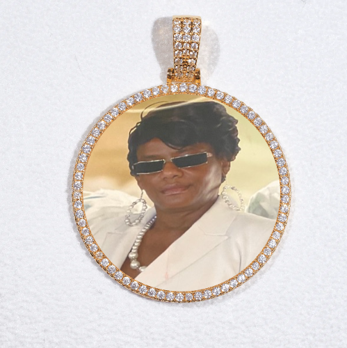 MEDIUM 3D CIRCLE CUSTOM PICTURE PENDANT