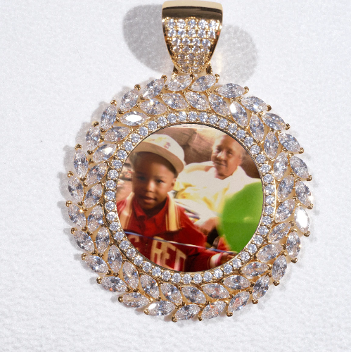 Large 3D Wheat Ear Custom Picture Pendant