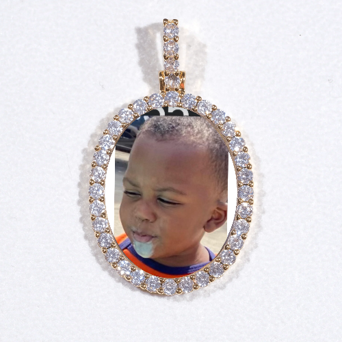 3D Oval Custom Picture Pendant