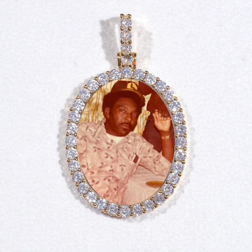 3D Oval Custom Picture Pendant