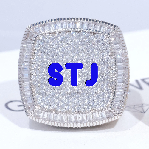 CUSTOM LETTER 3D ICED RING