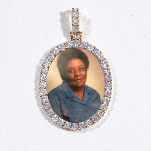 3D Oval Custom Picture Pendant