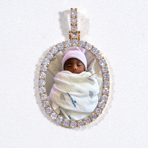 3D Oval Custom Picture Pendant
