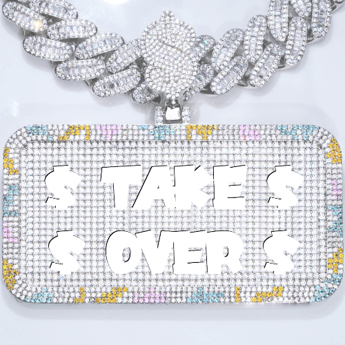 CUSTOM LETTER NECKLACE 3D COLORFUL SQUARE