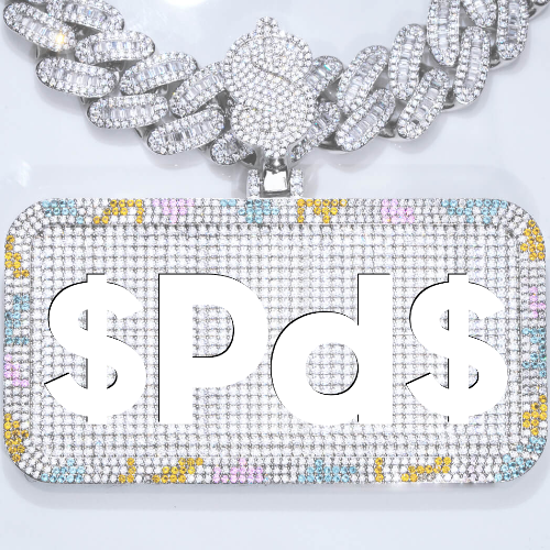 CUSTOM LETTER NECKLACE 3D COLORFUL SQUARE