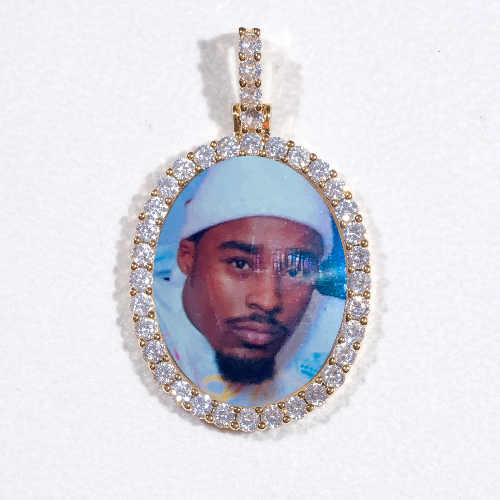3D Oval Custom Picture Pendant
