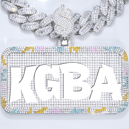 CUSTOM LETTER NECKLACE 3D COLORFUL SQUARE