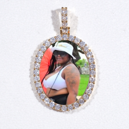 3D Oval Custom Picture Pendant
