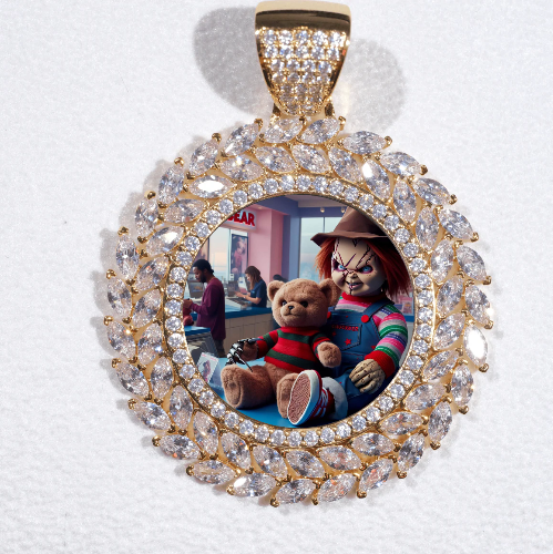 Large 3D Wheat Ear Custom Picture Pendant
