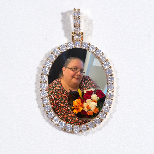 3D Oval Custom Picture Pendant