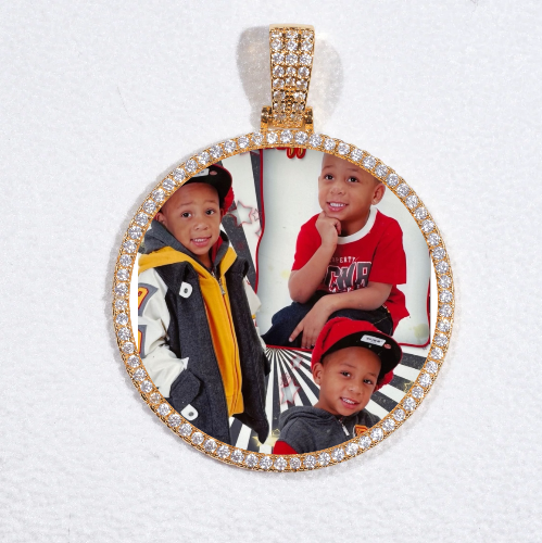 MEDIUM 3D CIRCLE CUSTOM PICTURE PENDANT