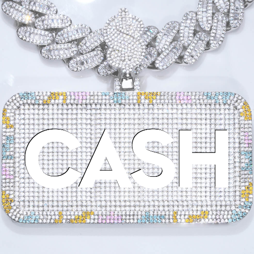 CUSTOM LETTER NECKLACE 3D COLORFUL SQUARE