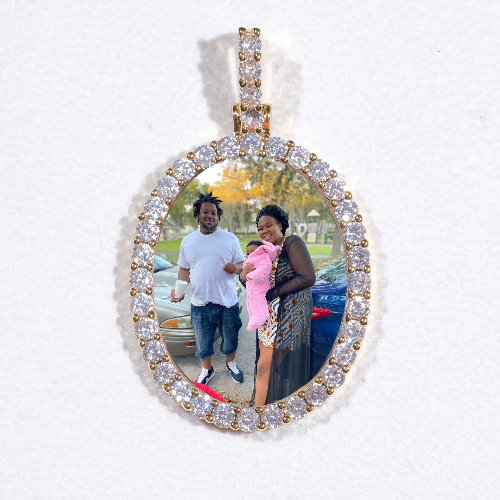 3D Oval Custom Picture Pendant