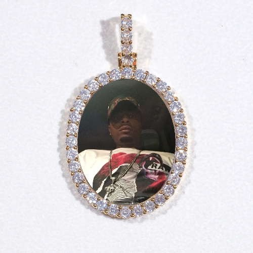 3D Oval Custom Picture Pendant