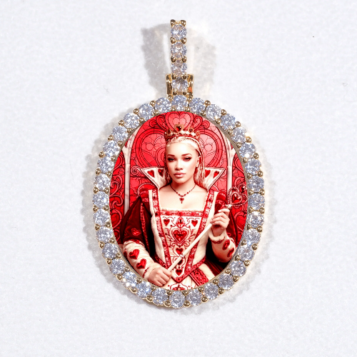 3D Oval Custom Picture Pendant