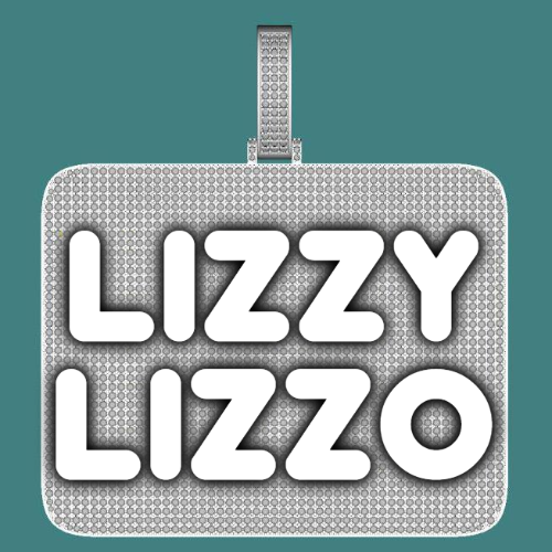 CUSTOM LETTER NECKLACE 3D BIG SQUARE