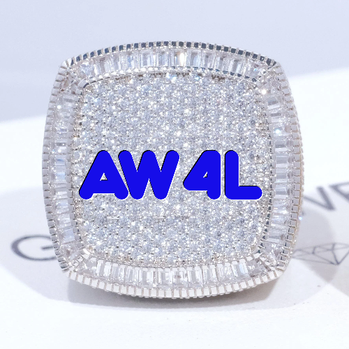 CUSTOM LETTER 3D ICED RING