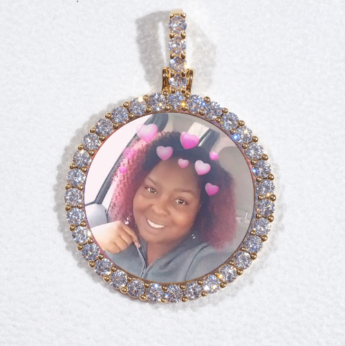 3D CIRCLE CUSTOM PICTURE PENDANT SMALL SIZE