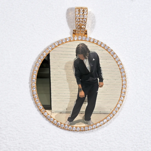 MEDIUM 3D CIRCLE CUSTOM PICTURE PENDANT