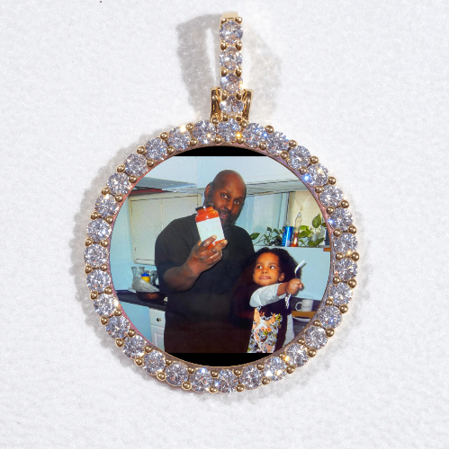 3D CIRCLE CUSTOM PICTURE PENDANT SMALL SIZE