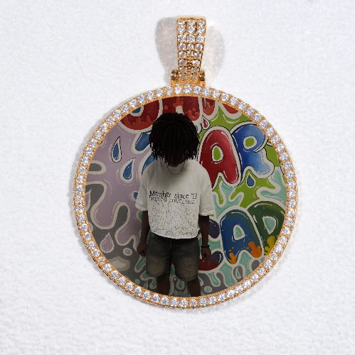 MEDIUM 3D CIRCLE CUSTOM PICTURE PENDANT