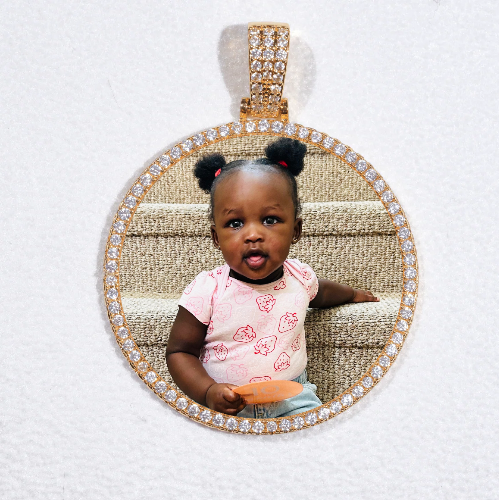 MEDIUM 3D CIRCLE CUSTOM PICTURE PENDANT