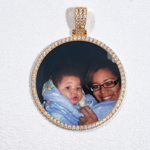 MEDIUM 3D CIRCLE CUSTOM PICTURE PENDANT