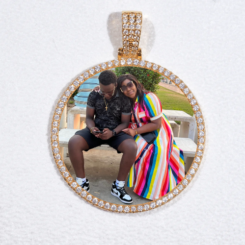 MEDIUM 3D CIRCLE CUSTOM PICTURE PENDANT