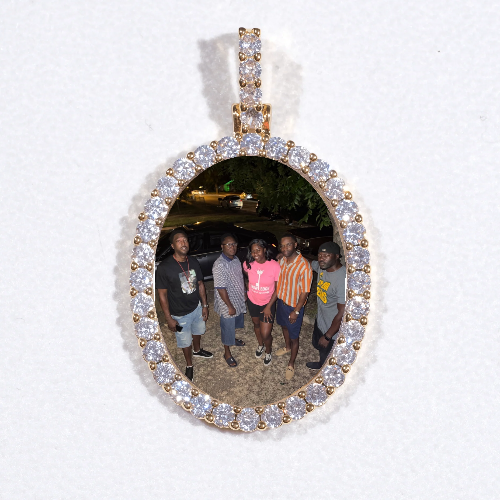 3D Oval Custom Picture Pendant
