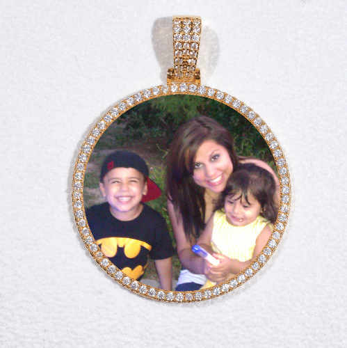 MEDIUM 3D CIRCLE CUSTOM PICTURE PENDANT