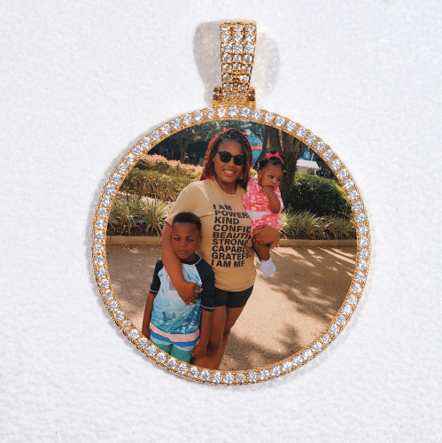 MEDIUM 3D CIRCLE CUSTOM PICTURE PENDANT