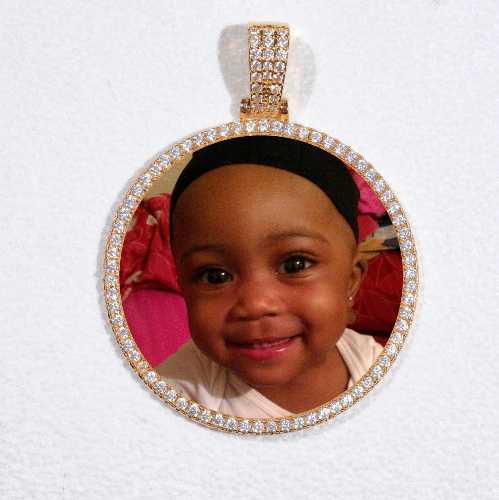 MEDIUM 3D CIRCLE CUSTOM PICTURE PENDANT