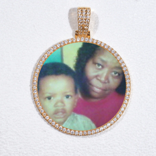 MEDIUM 3D CIRCLE CUSTOM PICTURE PENDANT