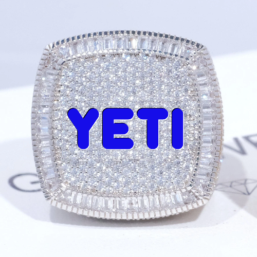 CUSTOM LETTER 3D ICED RING