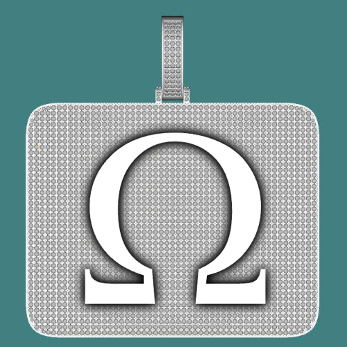 CUSTOM LETTER NECKLACE 3D BIG SQUARE