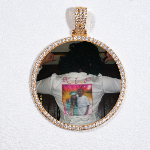 MEDIUM 3D CIRCLE CUSTOM PICTURE PENDANT
