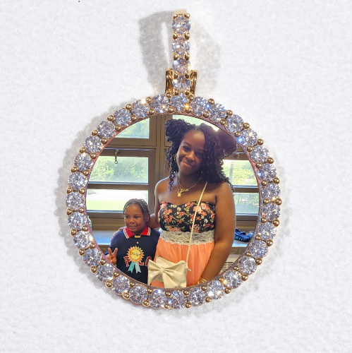 3D CIRCLE CUSTOM PICTURE PENDANT SMALL SIZE