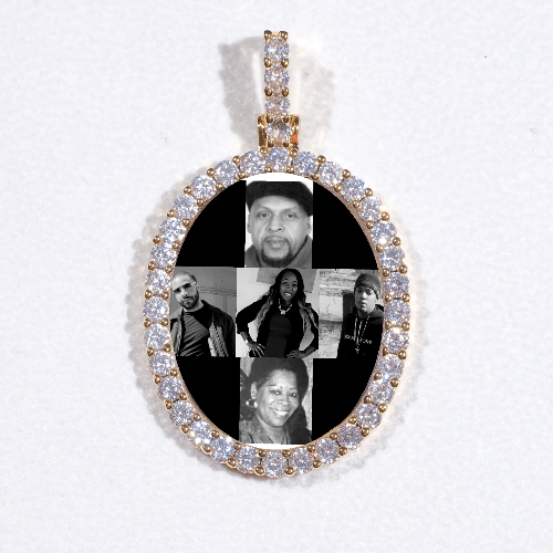 3D Oval Custom Picture Pendant