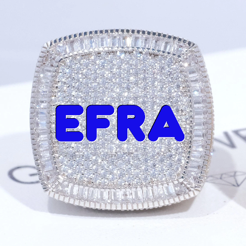 CUSTOM LETTER 3D ICED RING