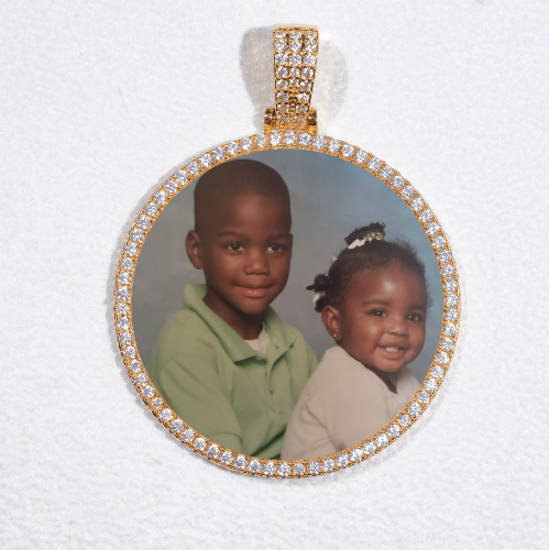 MEDIUM 3D CIRCLE CUSTOM PICTURE PENDANT