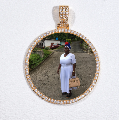 MEDIUM 3D CIRCLE CUSTOM PICTURE PENDANT