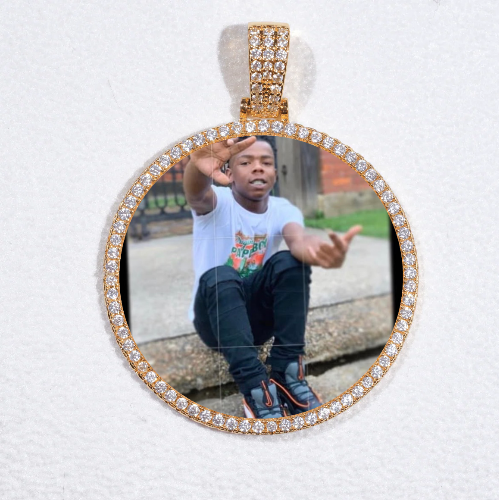 MEDIUM 3D CIRCLE CUSTOM PICTURE PENDANT