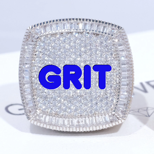 CUSTOM LETTER 3D ICED RING