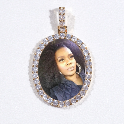 3D Oval Custom Picture Pendant