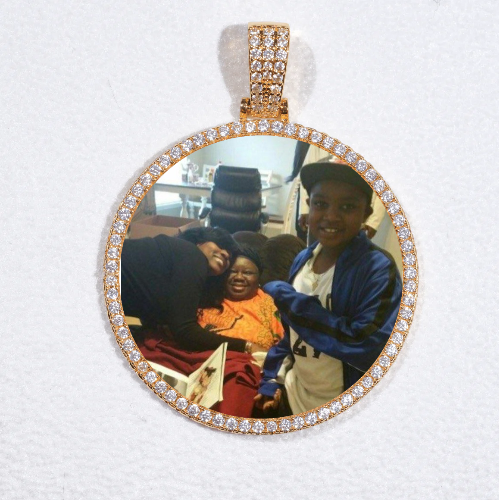 MEDIUM 3D CIRCLE CUSTOM PICTURE PENDANT