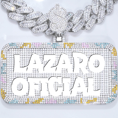 CUSTOM LETTER NECKLACE 3D COLORFUL SQUARE