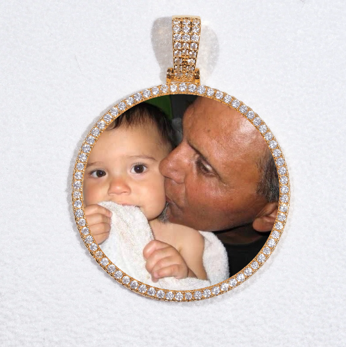 MEDIUM 3D CIRCLE CUSTOM PICTURE PENDANT